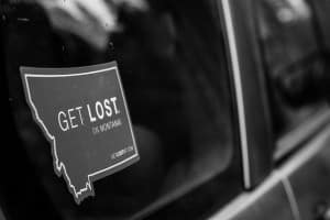 Free Get Lost Montana Sticker
