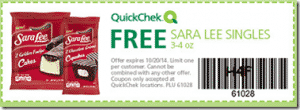 Free Sara Lee Singles at Quick Chek