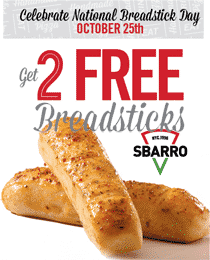 Celebrate National Breadstick Day at Sbarros