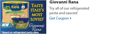 Save on Giovanni Rana Pasta and Sauce by Couponing at Walmart