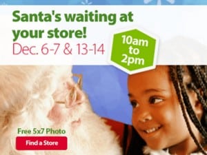 Pictures with Santa at Walmart