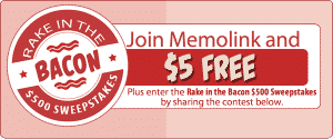 Rake in the Bacon Sweepstakes from Memolink